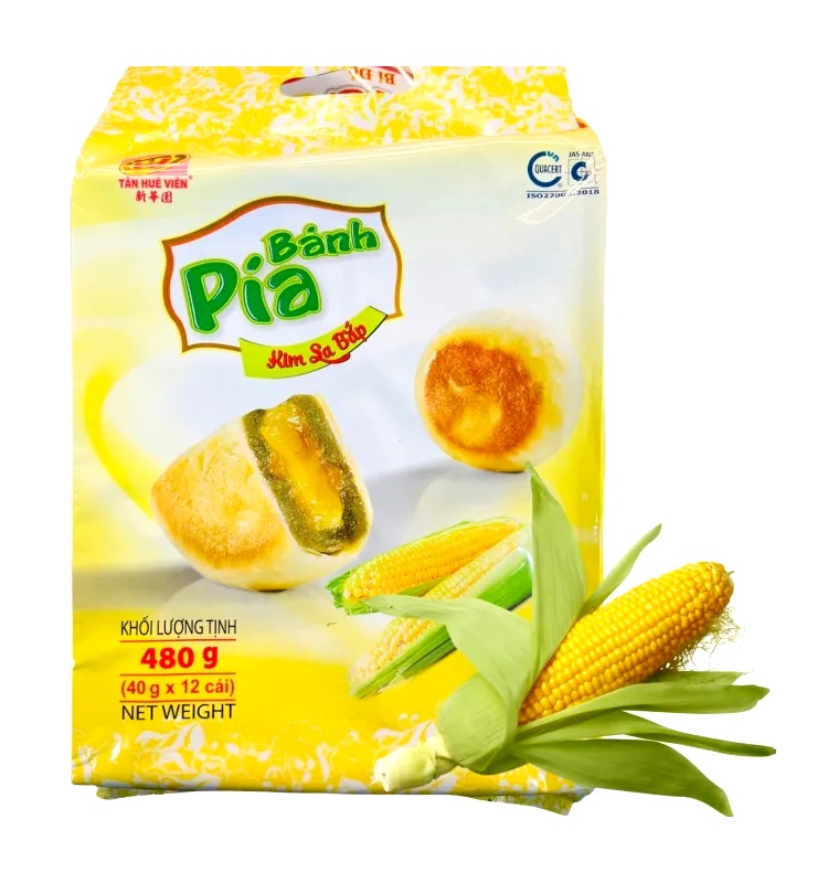 Tortine Banh Pia con crema al Mais - Tan Hue Vien 480g (12 pz.)